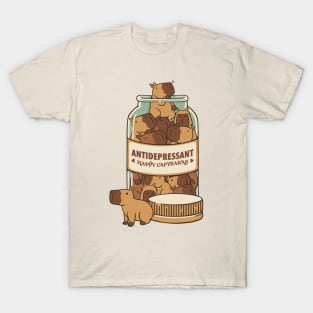 Antidepressant Capybara by Tobe Fonseca T-Shirt